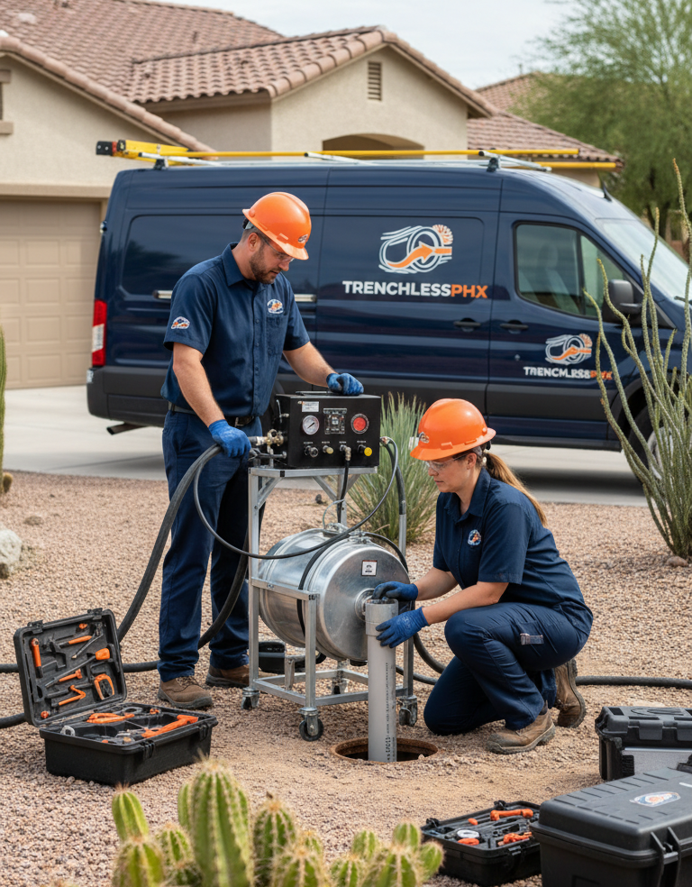 TrenchlessPHX professional sewer repair team in Phoenix