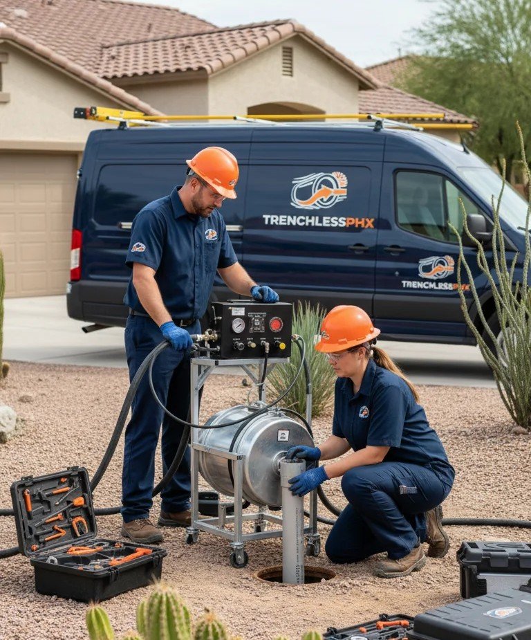 TrenchlessPHX professional sewer repair team in Phoenix